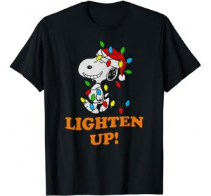  Peanuts Holiday Snoopy Lighten Up! T-Shirt